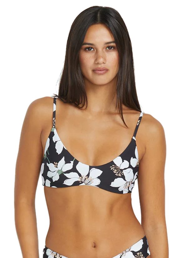 Volcom Women s Print Midnight Lily Crop Bikini Top For Cheap