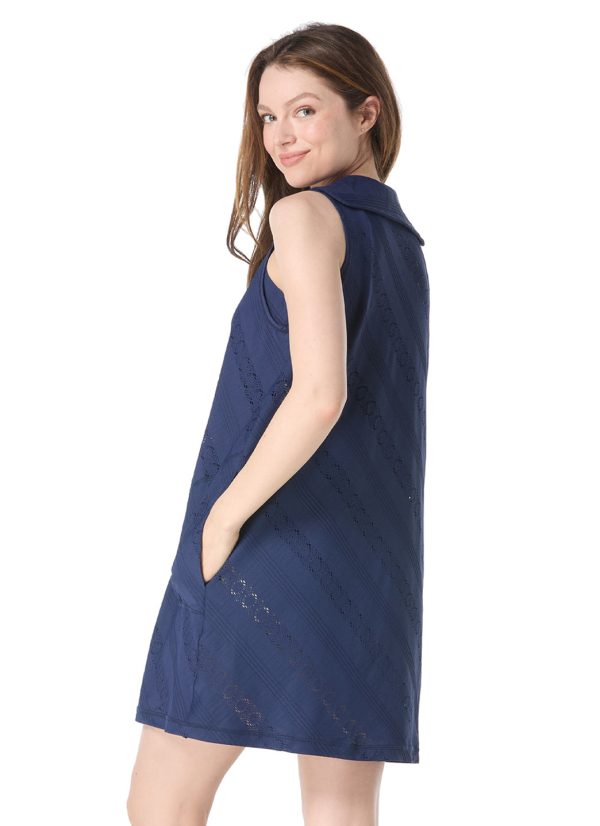 Beach House Women s Eva Crochet Zip Front Sleeveless Cover Up Dress For Cheap - Image 4
