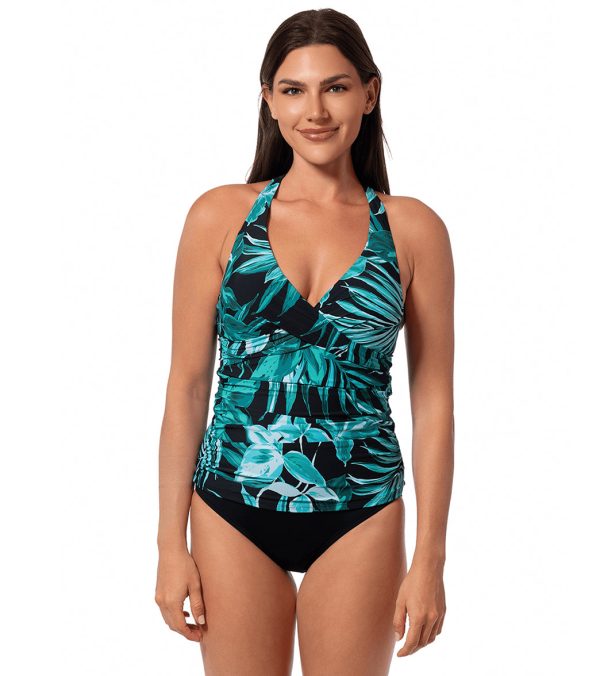 Jantzen Women s Bold Paradise Louise Wrap Tankini Top For Cheap