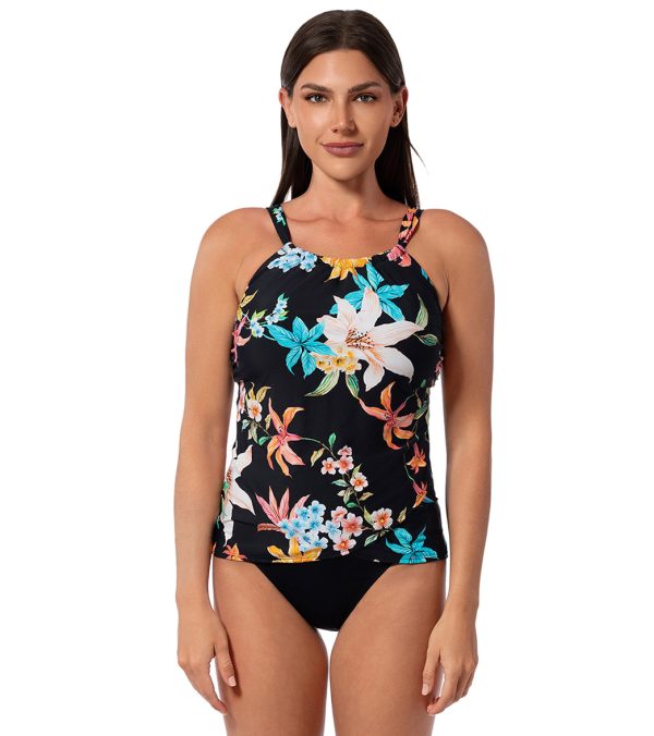 Jantzen Women s Garden Party Audrey Drape Tankini Top Online now