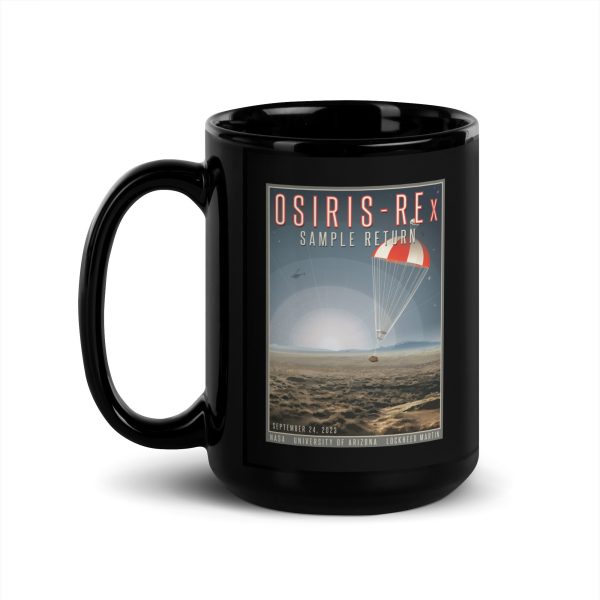 Osiris REx Black Glossy Mug For Sale - Image 3