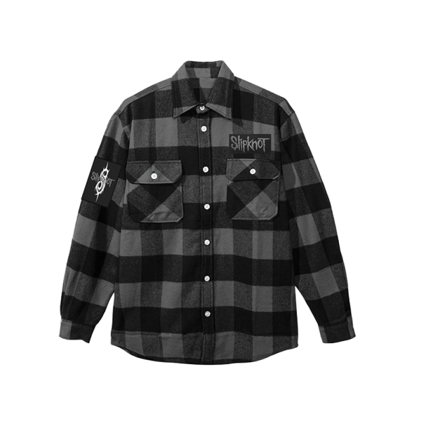 Gray Logo Flannel For Discount